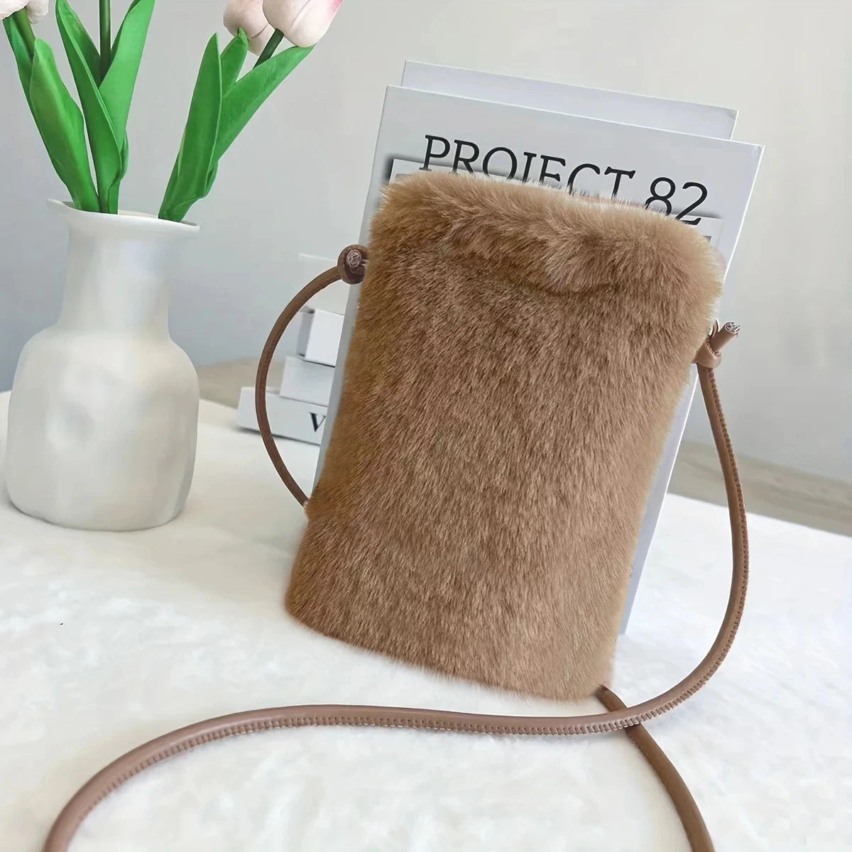 Women Handbags Fashion Plush Shoulder Bags Large Capacity Crossbody Bags for Women Phone Purse Small Flap For Autumn and Winter