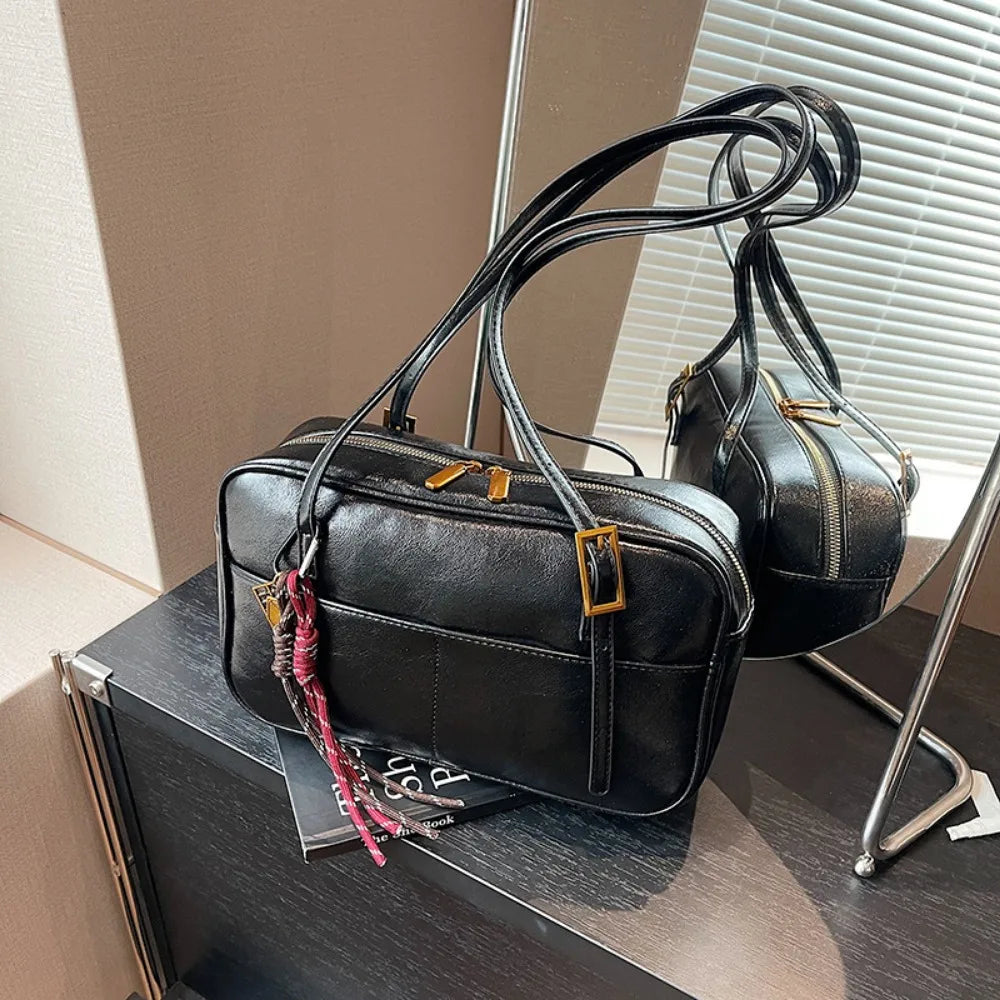 Small PU Leather Underarm Bags for Women 2025 Y2K New Trend Fashion Shoulder Tote Bag Handbags and Purses Tote Bags for Women