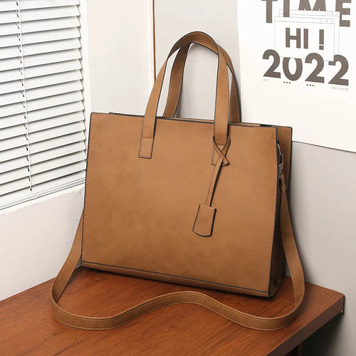 Business Men's Handbag Fashion Retro Print Office Computer Bag Street Trend PU Leather Geometric Pattern Luggage for 13 Inch...