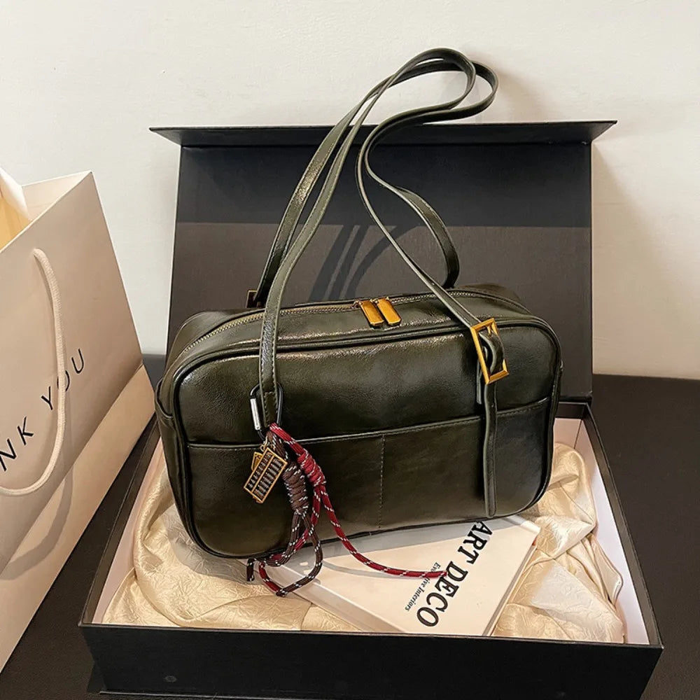 Small PU Leather Underarm Bags for Women 2025 Y2K New Trend Fashion Shoulder Tote Bag Handbags and Purses Tote Bags for Women