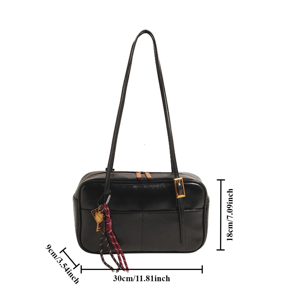 Small PU Leather Underarm Bags for Women 2025 Y2K New Trend Fashion Shoulder Tote Bag Handbags and Purses Tote Bags for Women