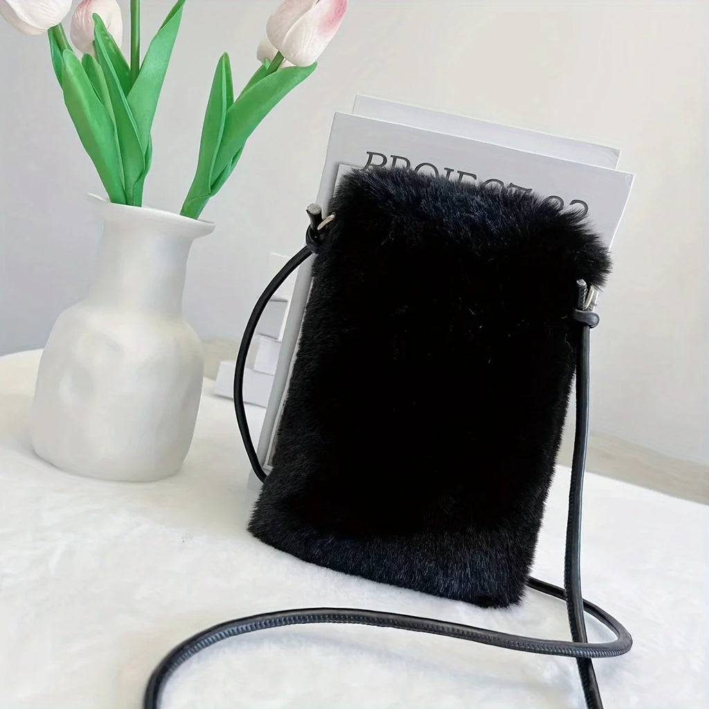 Women Handbags Fashion Plush Shoulder Bags Large Capacity Crossbody Bags for Women Phone Purse Small Flap For Autumn and Winter